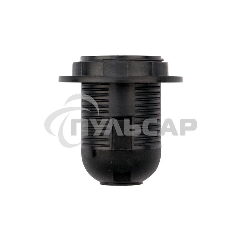 Патрон пластиковый термостойкий подвесной с кольцом Е27, черный Rexant