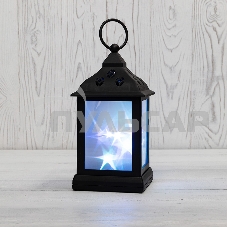 Декоративный фонарь Neon-night 11х11х22,5 см, черный корпус, цвет свечения RGB с эффектом мерцания