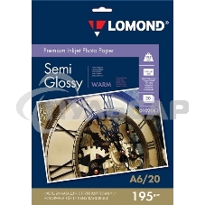 Фотобумага Lomond 0102081 10x15/195г/м2/20л./тепло-белый полуглянцевое для струйной печати Фотобумага Lomond 0102081 10x15/195г/м2/20л./тепло-белый полуглянцевое для струйной печати