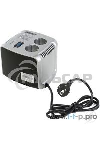 Сетевой фильтр Powerman Стабилизаторы напряжения AVS 1000 C Black\Silver (1000ВА,5А,КПД 98%,без индикации,настольный)