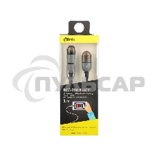 Кабель RITMIX Кабель 2в1 MicroUSB+Lightning 8pin-USB для синхронизации/зарядки, 1м черный (RCC-200)