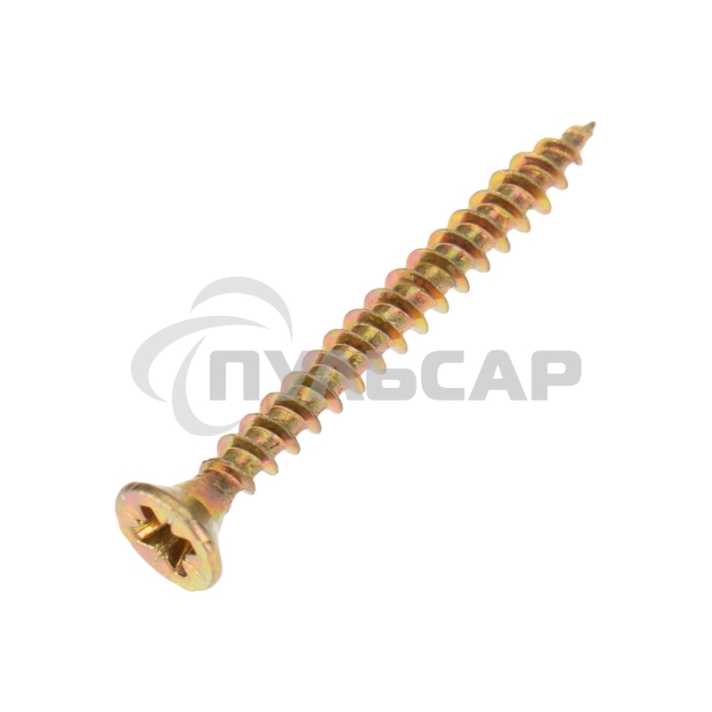 Саморез универсальный KRANZ 3.5х35, желтый цинк, пакет (25шт.)