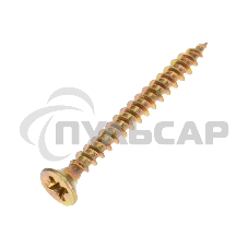 Саморез универсальный KRANZ 3.5х35, желтый цинк, пакет (25шт.)