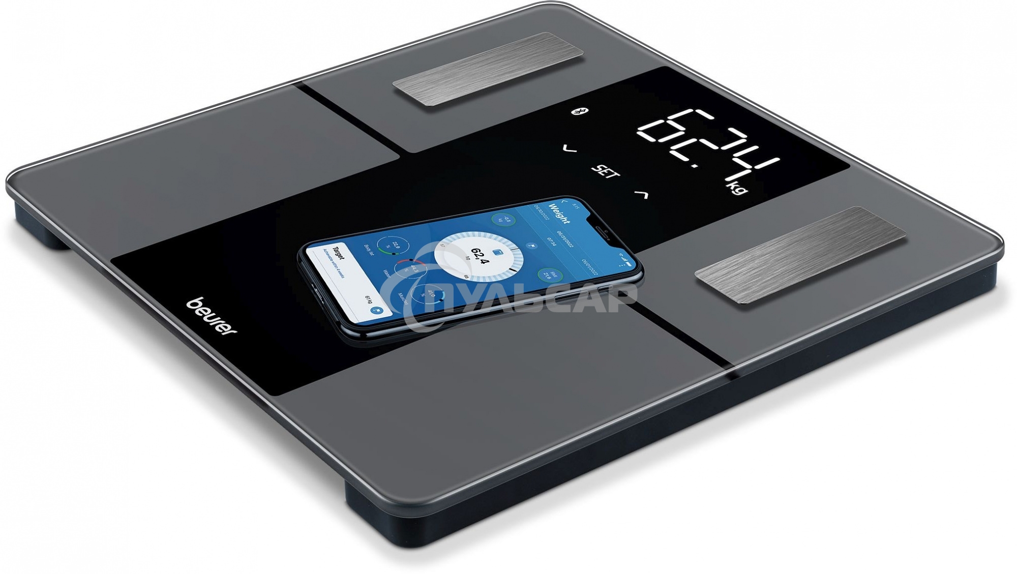 Весы напольные электронные Beurer BF 500 Super Black Edition макс.180кг черный