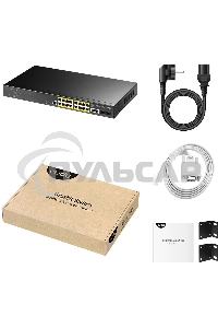 Коммутатор Cudy GS2018PS2-200W (L2) 16x1Gbит/с 2SFP 16PoE+ 200W управляемый