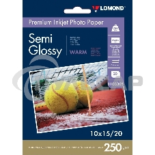 Фотобумага ПРЕМИУМ для стр.печати LOMOND 250 г/м2 односторонняя Semi-Glossy Warm 10х15см(20л)