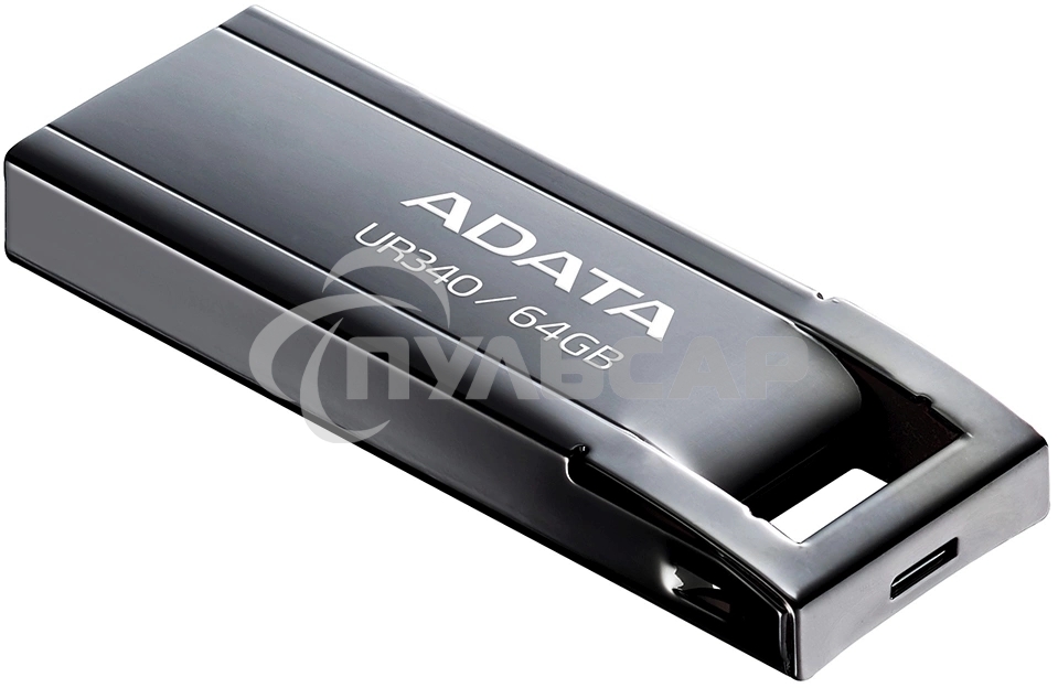 Флешка USB ADATA UR340 (AROY-UR340-64 GbK), 64 Gb, USB 3.2, R/W 100/30, черный