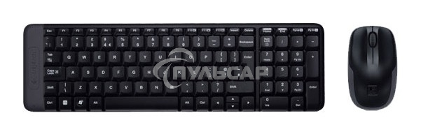 Комплект клавиатура + мышь Logitech MK220 клав:черный мышь:черный USB беспроводная