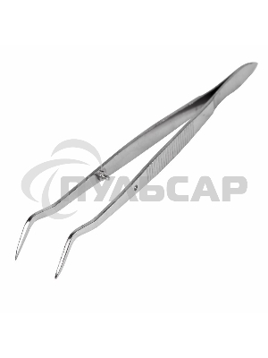 Пинцет изогнутый, узкий, фиксатор, рифленый 160 мм Rexant