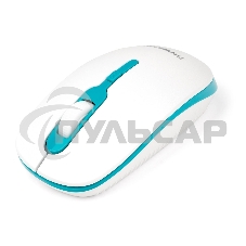Мышь беспроводная Гарнизон GMW-460-2 белый/бирюзовый, 1600 dpi, радиоканал, USB, кнопки - 4
