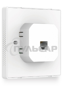 Точка доступа TP-Link Omada AC1200 wireless MU-MIMO Gigabit wall-plate Access Point, 1 Gigabit downlink port, 1 gigabit uplink port, 802.3af/at PoE in, wall plate mounting, support standalone mode and controlled by Omada SDN controller (Software/hardware/