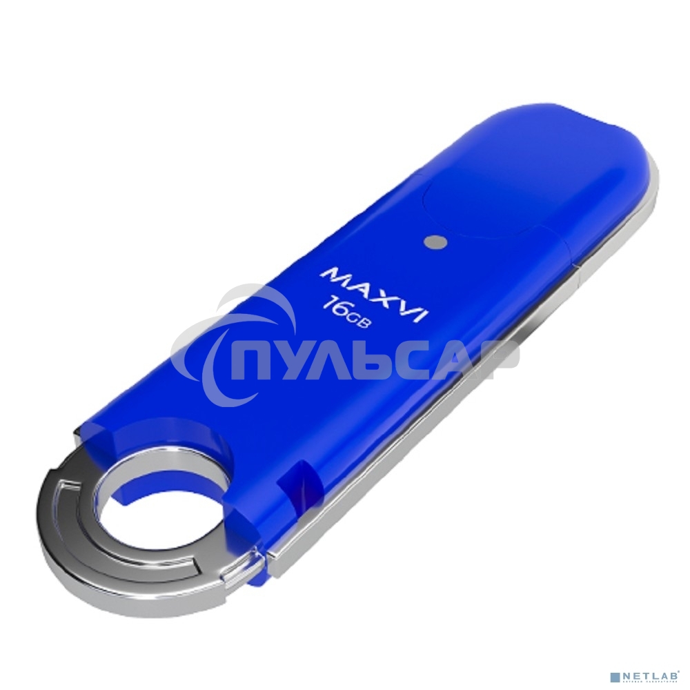 Флешка USB Maxvi P2 blue (FD16GBUSB20C10P2), 16Gb, USB 2.0, R/W 30/10, синий