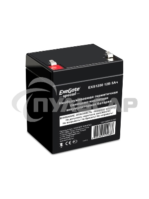 Батарея ExeGate ES255175RUS DTM 1205/EXS1250 (12V 5Ah 1221W), клеммы F1