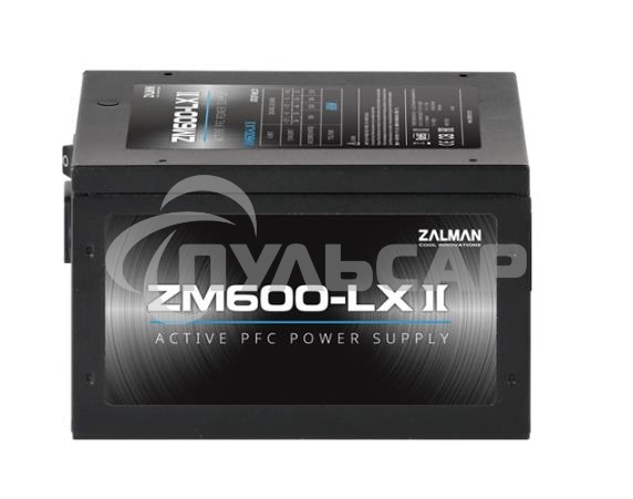Блок питания Zalman ZM600-LXII RTL, 600Вт, 120мм, черный