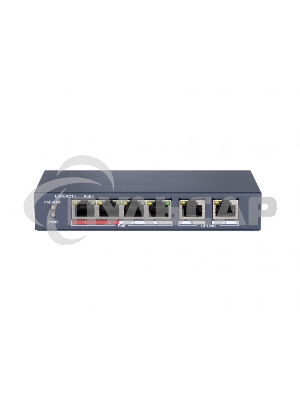 Сетевой неуправляемый коммутатор 4 RJ45 1000M PoE порта; 1 Uplink порт 1000М Ethernet; PoE: IEEE802.3af IEEE802.3at; бюджет PoE 35Вт; поддержка режима передачи до 100м10 Gbps защита от перенапряжений DC48В 0.8A; 38Вт;-10 C...+55C.