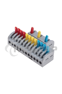 Клемма Rexant СМК 3х4 проходная разветвительная 3 полюса, с монтажной площадкой (1 ввод, 4 вывода на полюс) (10 шт/уп)