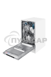 Встраиваемая посудомоечная машина Maunfeld MLP4249G02, серебристый, 44.8 см, 9 компл., 49 дБ, класс A++