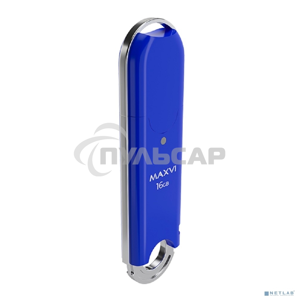 Флешка USB Maxvi P2 blue (FD16GBUSB20C10P2), 16Gb, USB 2.0, R/W 30/10, синий