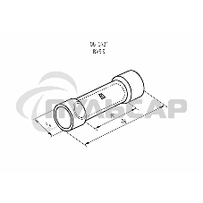 Соединительная гильза изолированная L-26 мм 4-6 мм² (ГСИ 6.0/ГСИ 4,0-6,0) желтая Rexant