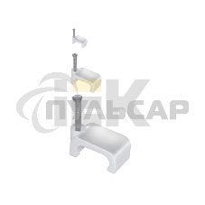 Скоба креп. прям. 8мм с гвозд. (уп.100шт) ИЭК USK21-08-100