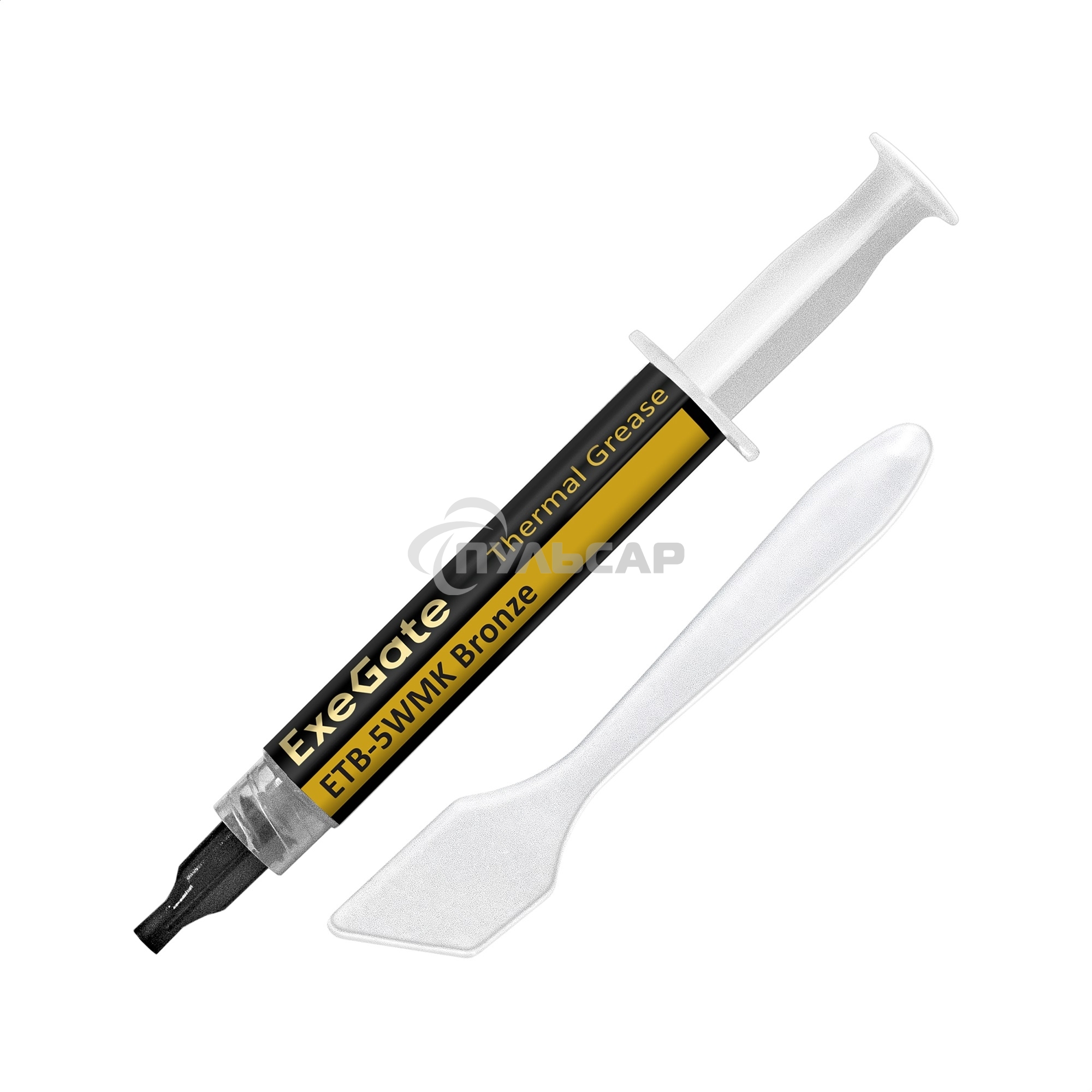 Термопаста ExeGate ETb-5WMK Bronze (4,9 Вт/(м•К), 3г, шприц с лопаткой)