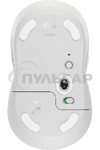 Мышь беспроводная Logitech Signature M650 белый, 4000 dpi, радиоканал, Bluetooth, USB, кнопки - 5