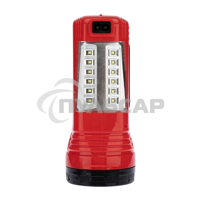 Прожектор поисковый с головным и боковым светом, с солнечной батареей, индикатор зарядки, выносное зарядное устройство и наплечный ремень в комплекте