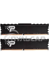 Оперативная память Patriot Signature Premium, DDR4, 16Gb (2x8 Gb), 2666 MHz, CL19, DIMM, радиатор, черный