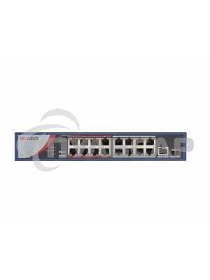 Сетевой неуправляемый коммутатор 16 RJ45 1000M PoE портов 2 SFP Uplink порта 1000М Ethernet; IEEE802.3af IEEE802.3at; бюджет PoE 125Вт; поддержка режима передачи до 100м 36 Gbps; защита от перенапряжений 100 to 240 VAC 2.5A; 150Вт;-10 C...+55C.
