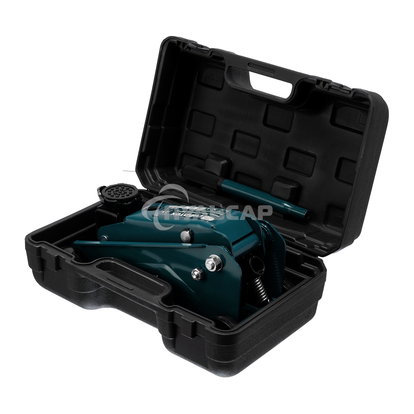 Домкрат гидравлический подкатной Сибртех 2,5 т, 148-387 мм, в пласт. кейсе