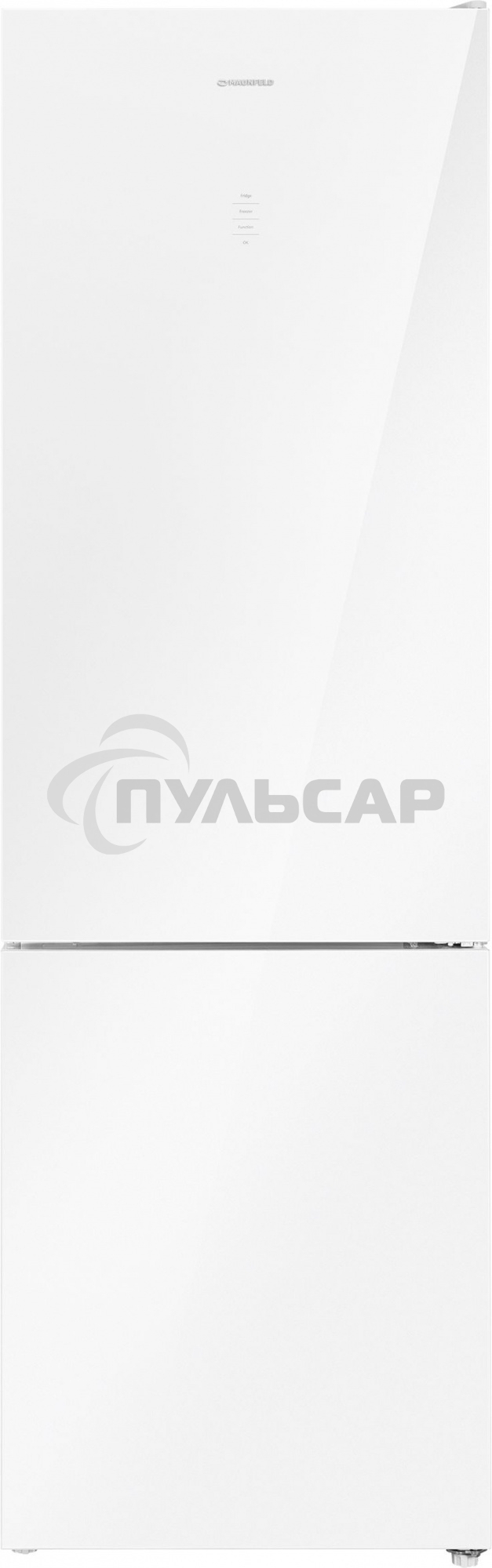 Холодильник Maunfeld MFF200NFW белый глянц. двухкамерный 271/106л морозилка снизу