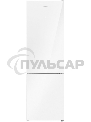 Холодильник Maunfeld MFF200NFW белый глянц. двухкамерный 271/106л морозилка снизу