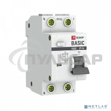 Выключатель автоматический дифференциального тока 1п+N C 25А 30мА тип АС эл. 4.5кА АД-12 Basic EKF DA12-25-30-bas
