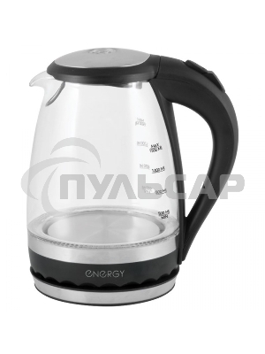 Чайник Energy E-279 стеклянный,1.5 л,черный (в уп. 6 шт)