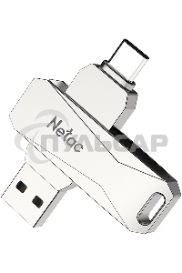 Флешка USB Netac U782C NT03U782C-128G-30PN dual USB 3.0+TypeC 128 Gb, retail version