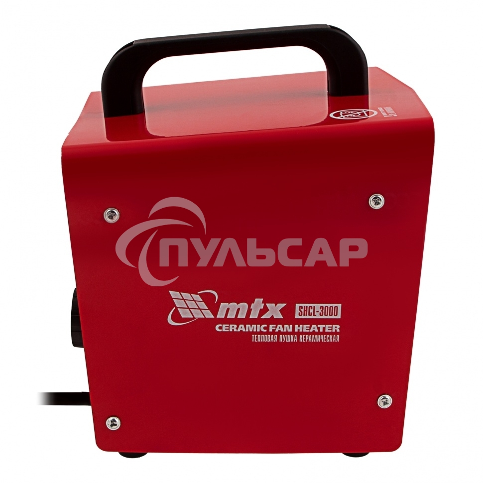 Тепловая пушка керамическая MTX SHCL-3000, квадратная, 230 В, 480 м3/ч, 1/3 кВт
