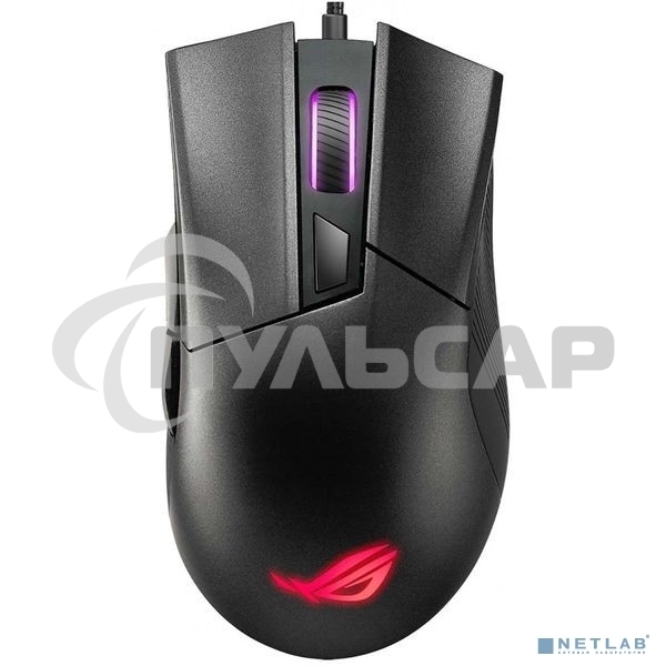 Мышь проводная ASUS ROG Gladius II Core черный, 6200 dpi, USB, кнопки - 6