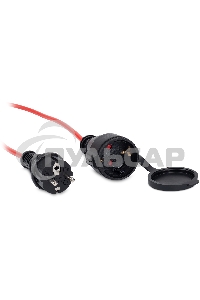 Удлинитель силовой Starwind ST-PS1.20/R-16 3x1.0кв.мм 1розет. 20м ПВС 16A без катушки красный