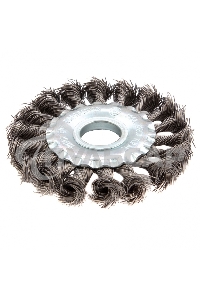 Щетка Matrix для УШМ 100 мм, посадка 22,2 мм, плоская, крученая металлическая проволока