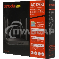 Гигабитный беспроводной маршрутизатор Tenda W18E точки доступа AC1200, до 300 Мбит/с на 2,4 ГГц + до 867 Мбит/с на 5 ГГц