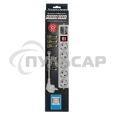 Сетевой фильтр Powercube SPG-B-6-WHITE 1.9м (5 розеток) белый (коробка)