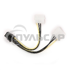 Кабель Gembird Разветвитель питания, 2xMolex->PCI-E 6pin, для подкл. в/к к б/п CC-PSU-6