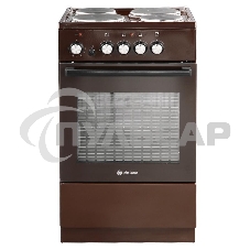 Плита электрическая De Luxe 5004.18э-014 коричневый, конфорок 4 шт, духовка 43 л, 50 см x 85 см x 50 см
