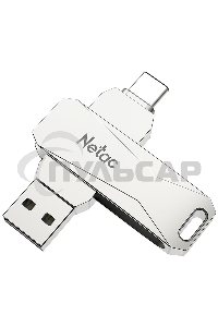 Флешка USB Netac U782C NT03U782C-128G-30PN dual USB 3.0+TypeC 128 Gb, retail version