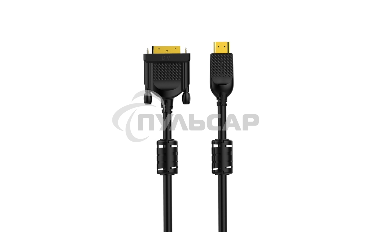 Кабель HDMI AM/DVI(24+1)M, 5м, CU, 1080P@60Hz, 2F, VCOM <CG484GD-5M>