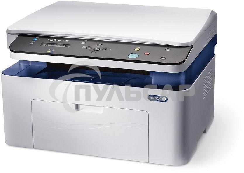 МФУ лазерное Xerox WorkCentre 3025BI (WC3025BI#), A4, ч/б, печ. до 20 стр/мин., скан. до 17 стр/мин. (ч/б) 4 стр/мин. (цвет), 1200 x 1200 dpi (печать) 600 x 600 dpi (скан.), Wi-Fi, USB, Air Print