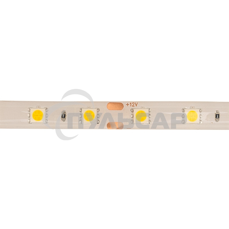 Лента светодиодная силикон, 10 мм, IP65, SMD 5050, 60 LED/m, 12 V, цвет свечения теплый белый