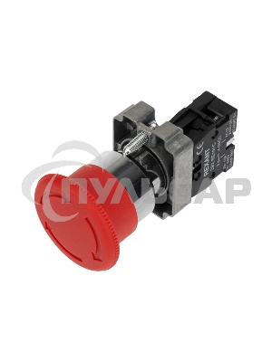 Кнопка XB2-BS поворотная красная грибок NC Rexant