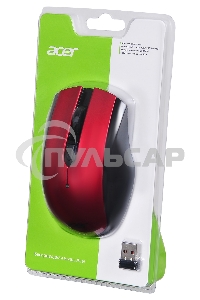 Мышь беспроводная Acer OMR032 черный/красный, 1600 dpi, радиоканал, USB, кнопки - 4