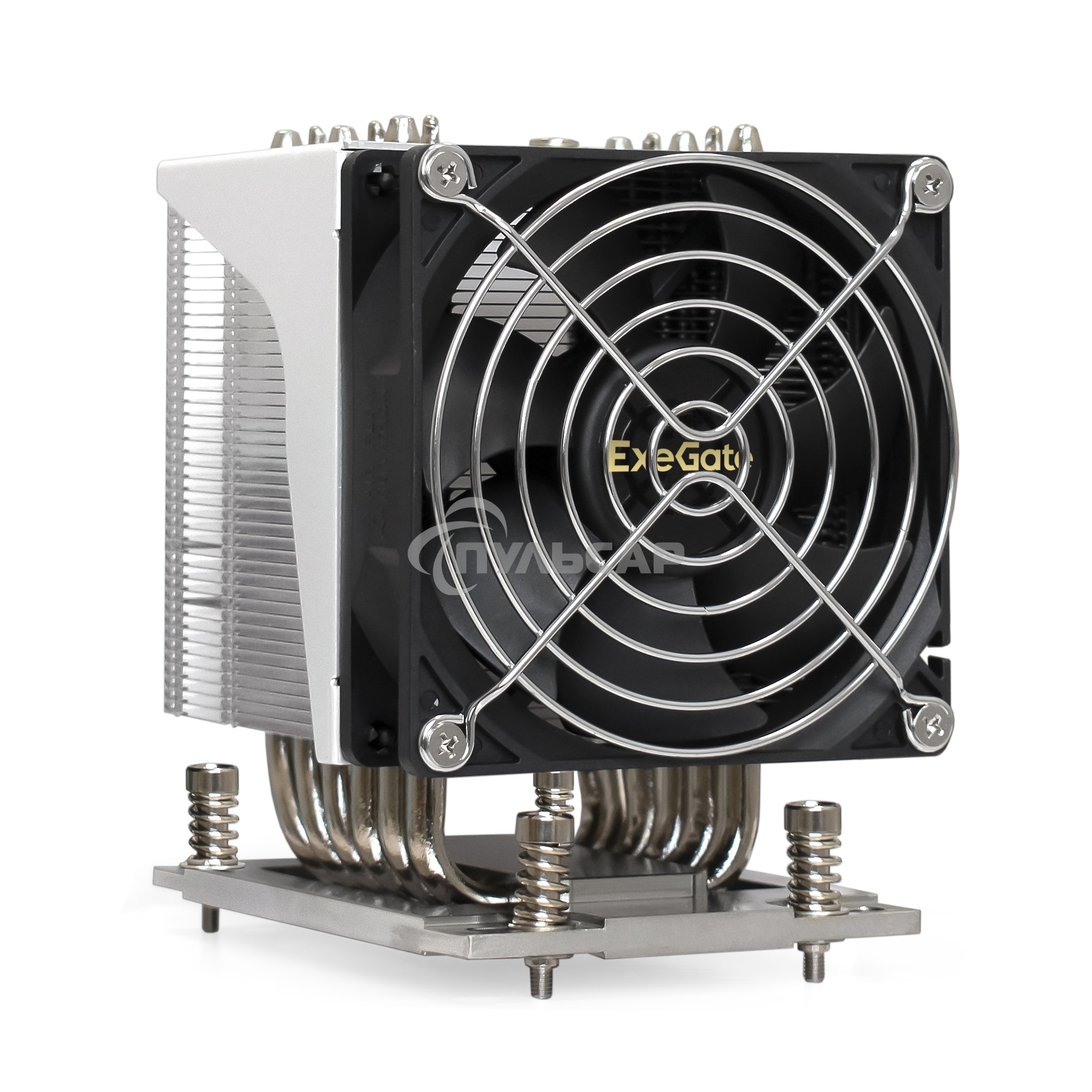 Кулер для процессора ExeGate ESNK-P0064AP4.PWM.4U.SP3.Cu серебристый, 92 мм, алюминий/медь, 3800 об/мин, 44 дБ, 4 pin, 280 Вт, 125.4 мм
